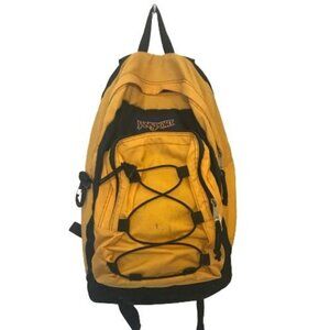 VTG Vintage Jansport Marigold Yellow Backpack School Bag Knapsack